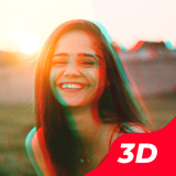 3D Glitch Pro : Glitch Photo Editor & Effects आइकन