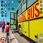 Permainan bus parkir sekolah ikon