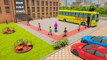 School Bus Driving Games 3D الملصق