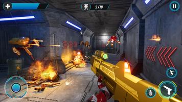 FPS إنسان آلي إطلاق نار ألعاب الملصق