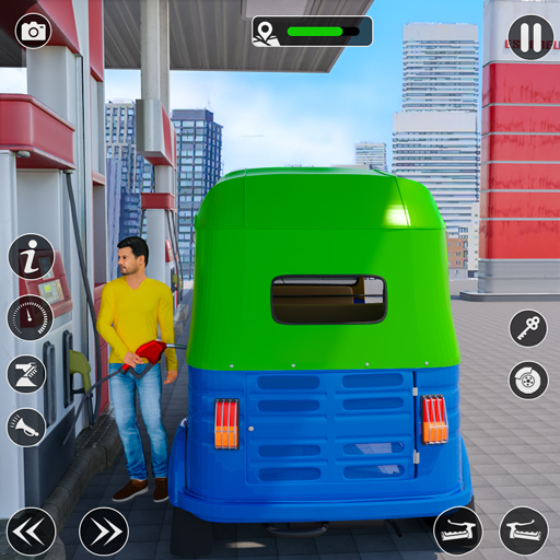 Tuk Tuk Auto Risciò Autista 3d