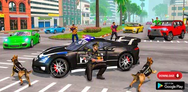 警察犬の犯罪追跡ゲーム