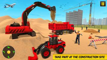 砂挖掘机模拟器 3D 海报