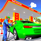 Gas Station Car Driving Sim 3D icône