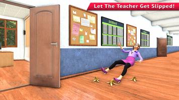 Scary Evil Teacher 3D Games Poster