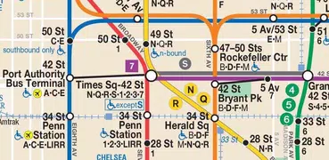 Map of NYC Subway: offline MTA