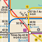 Map of NYC Subway: offline MTA Zeichen