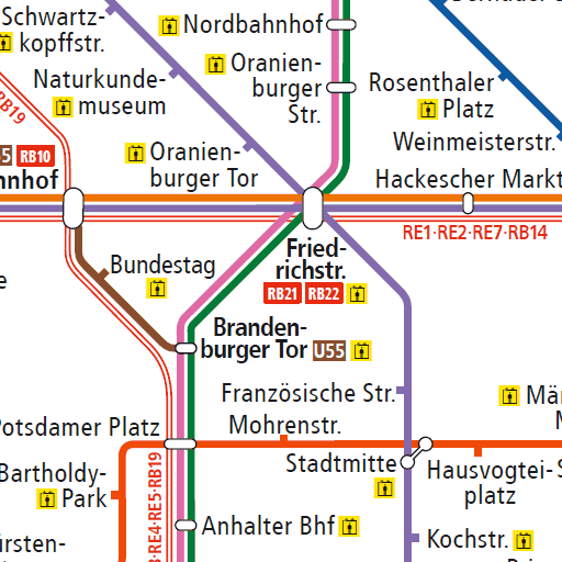 Berlin Subway Map (U Bahn and 