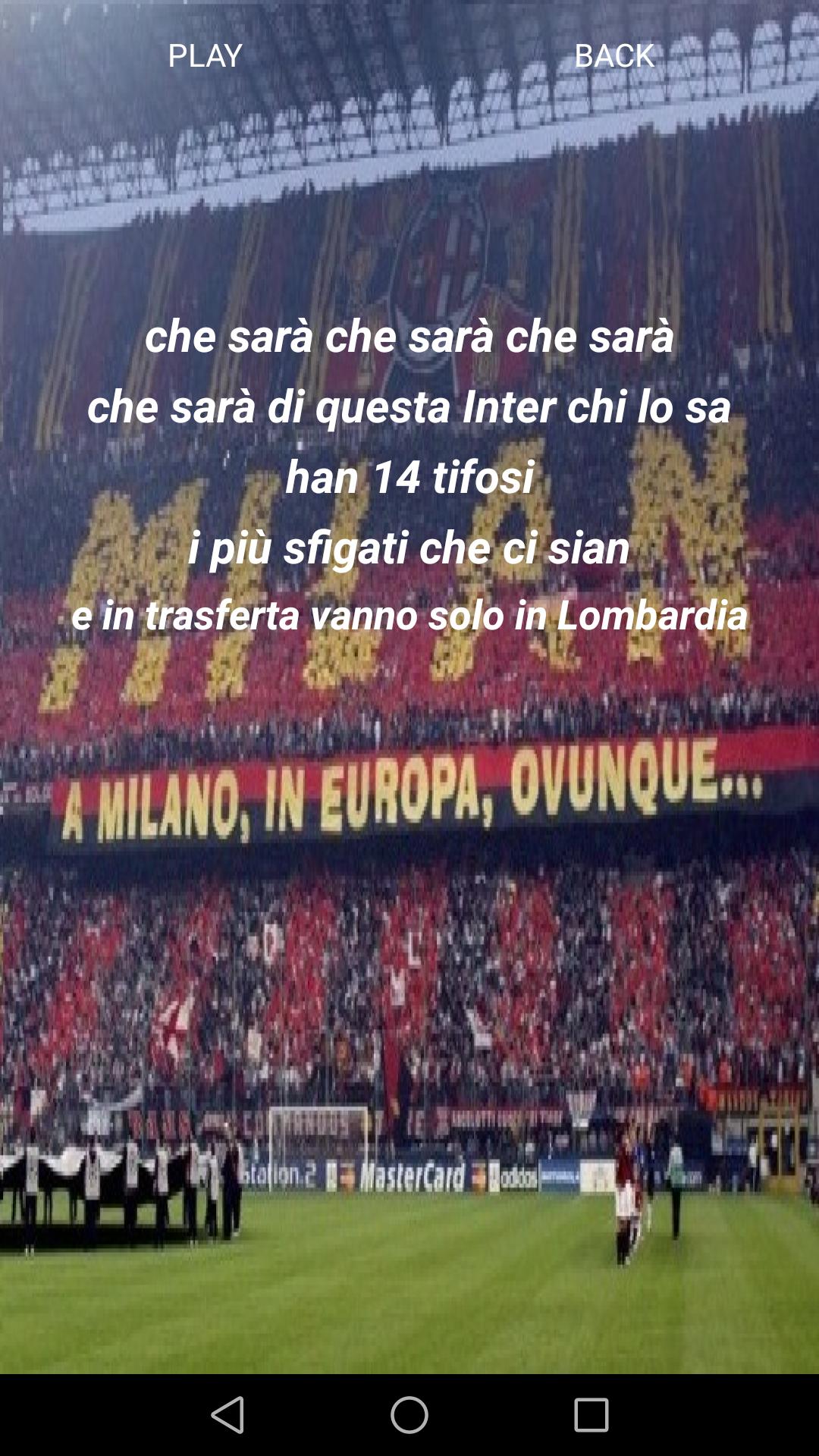 coro stadio scaricare