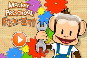 Monkey Preschool Fix-It الملصق
