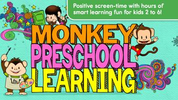 Monkey Preschool Learning Affiche