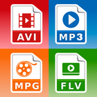 ビデオ ファイル コンバーター:mp3に編集する、GIF アイコン