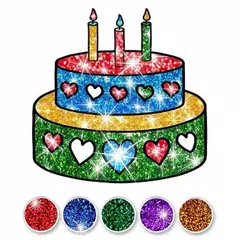 Glitter Birthday Cake Coloring アプリダウンロード