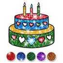 Glitter Birthday Cake Coloring APK
