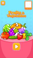 Fruits and Vegetables Coloring ポスター