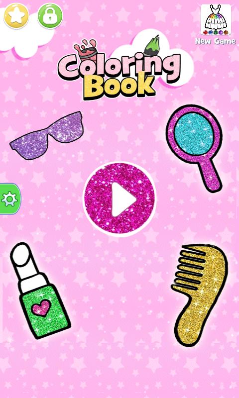 glitter beauty accessories coloring and drawing for android
