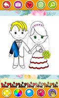 Bride and Groom Wedding Coloring Pages ภาพหน้าจอ 2