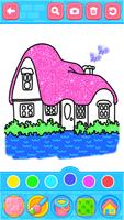 Glitter House Coloring Screenshot 3