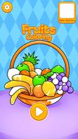 Coloriages et jeux de fruits Affiche