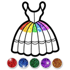 Glitter Dress Coloring Zeichen