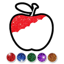 Glitter Fruits coloring and drawing for Kids aplikacja