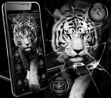 Broken screen tiger theme poster