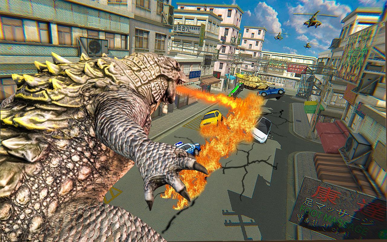Monster Dinosaur Rampage City Attack For Android Apk - godzilla simulator 1 huge monsters roblox godzilla simulator