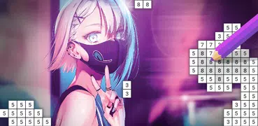 Pixel Dye: 番号で色付け