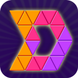 Colour Paper Blocks Fixing : Triangle Paper Puzzle