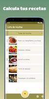 Calculadora de recetas Poster