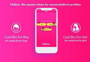 Bios Ideas for Social Media : Tik Bios poster