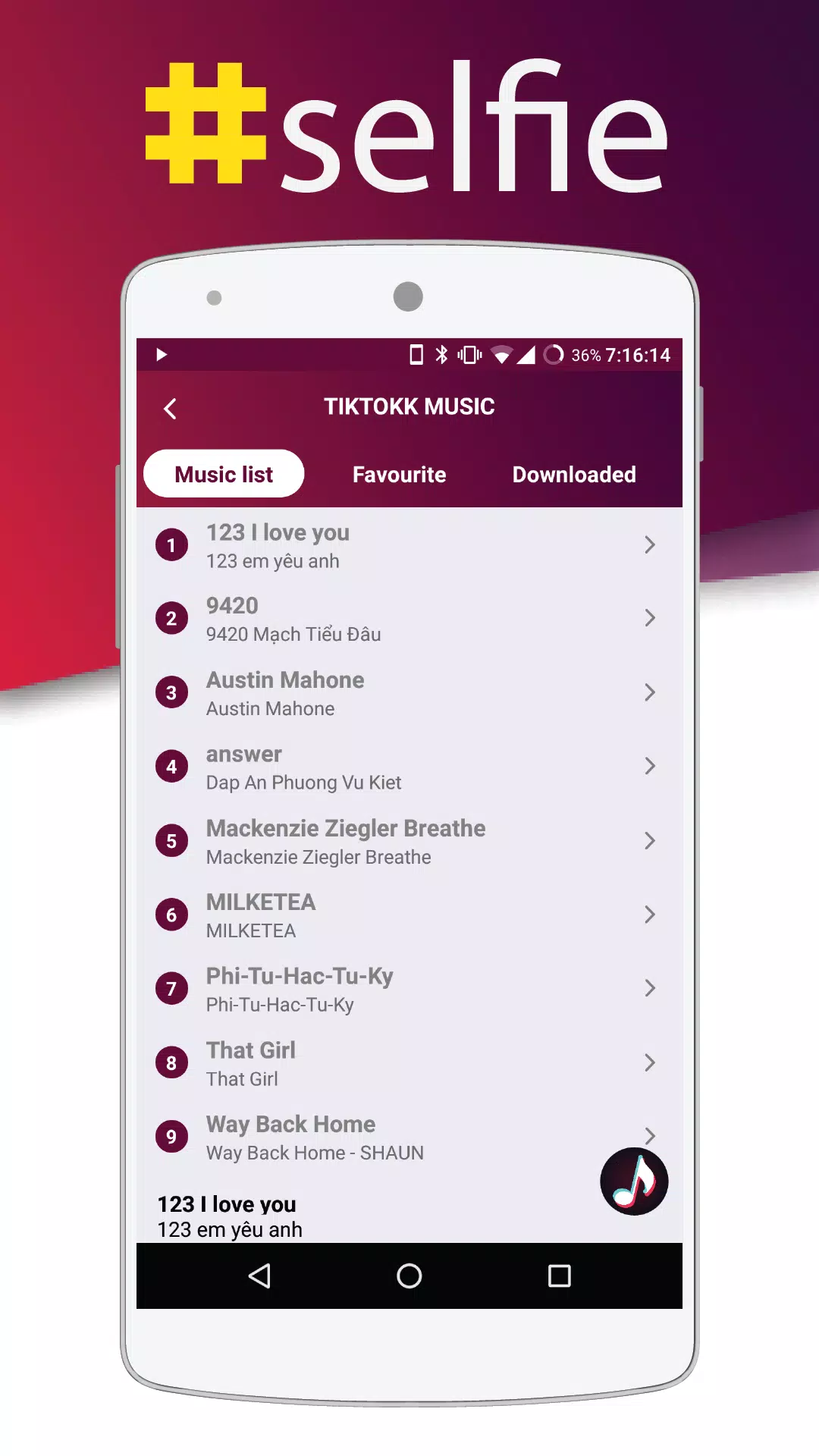 APK Official Tiktok Music - List of songs and albums by APK