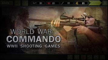 Comando de guerra mundial: jogos de tiro militar Cartaz