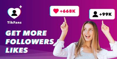 Tikfans : grow likes & followers for Tic Tok الملصق