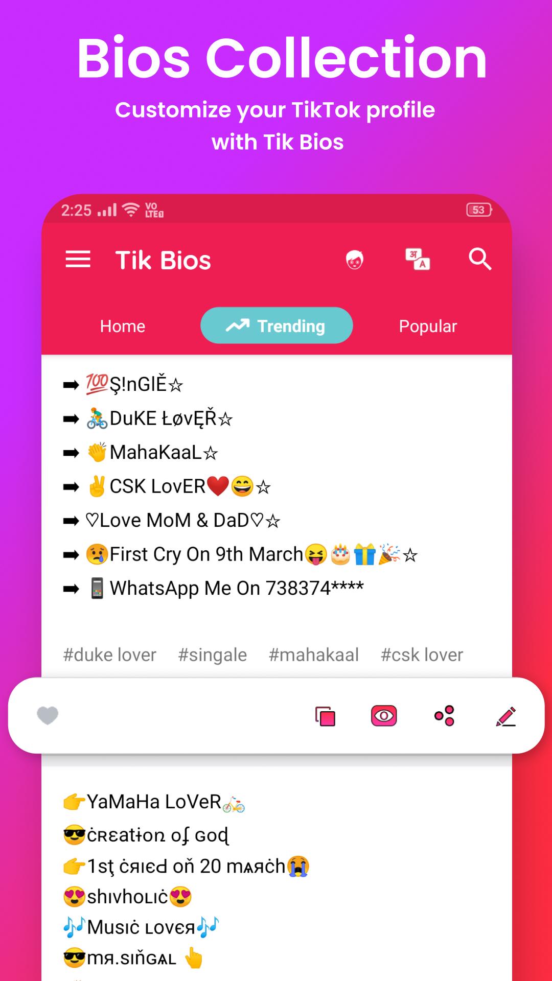 Good Tiktok Bios Funny Hot Tiktok 2020 - copy and paste bios for roblox emojies