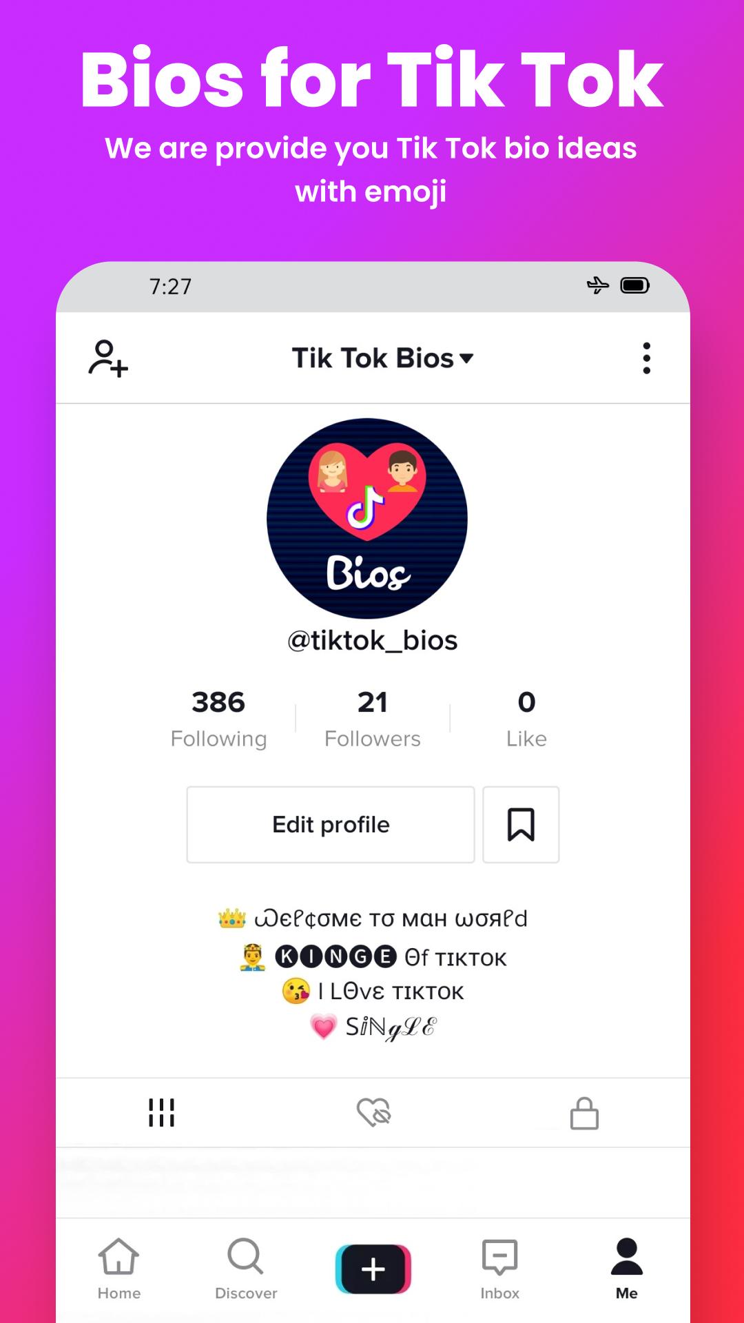 what is a bio in tiktok