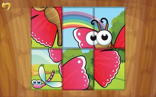 Puzzle Games Kids: Insects Reptiles Bees ❤️🐍🦋🐞 screenshot 2