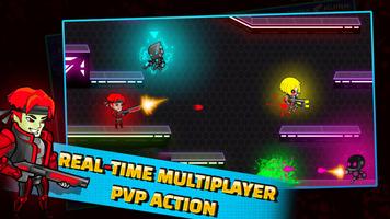 Neon Blasters Multiplayer Game पोस्टर