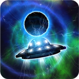 Spaceship and Asteroids Zeichen