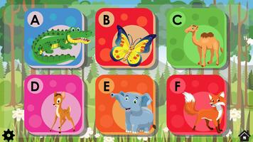 ABC Phonics with Animals Puzzl Affiche