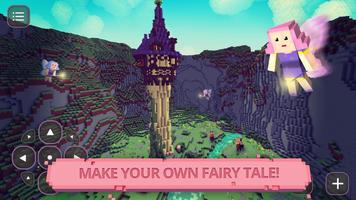Fairytale Blocky Girls Craft پوسٹر