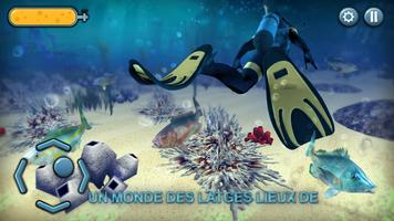 Pêche au harpon - 3D plongée Affiche