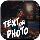 Text on photo icône