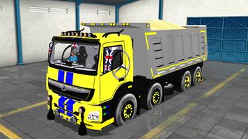 Tipper Lorry Truck Mod Bussid Affiche