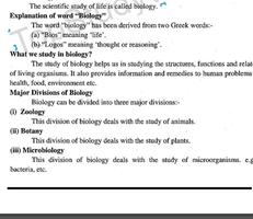 9th Class Biology Easy Notes تصوير الشاشة 2