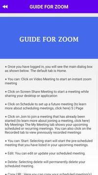 Zoom Guide Meetings Video Conference screenshot 3