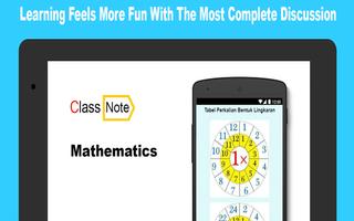 Math Multiplication Table poster