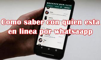 پوستر Como saber con quien esta en linea por whatsaapp