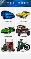 Pixel Car Color by Number poster