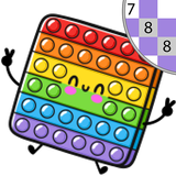 Kawaii Color by Number Pixel-icoon